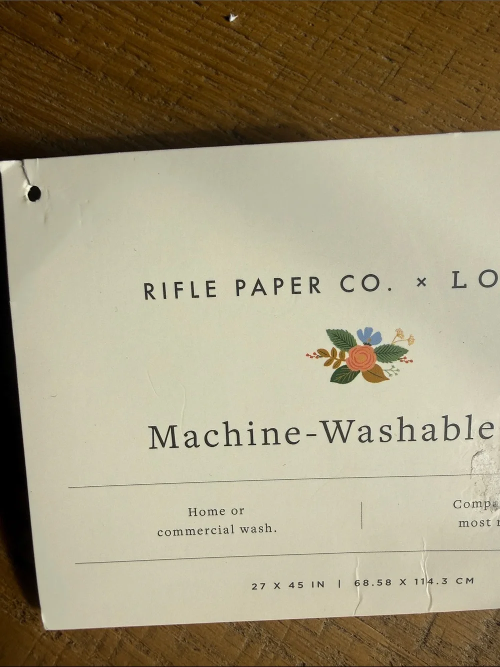 Rifle Paper Co. Floral Roll-Up Runner - Light Blue Floral Print